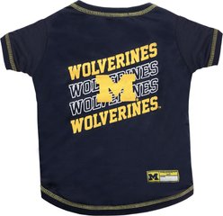 Pets First NCAA Michigan Dog & Cat Graphic Tee, Medium