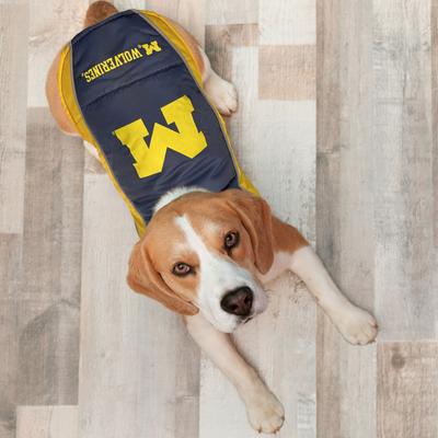 Show full view: Pets First NCAA Michigan Dog & Cat Puffer Vest, Large slide 5 of 6