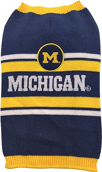 Show full view: Pets First NCAA Michigan Dog & Cat Sweater, Large slide 1 of 5