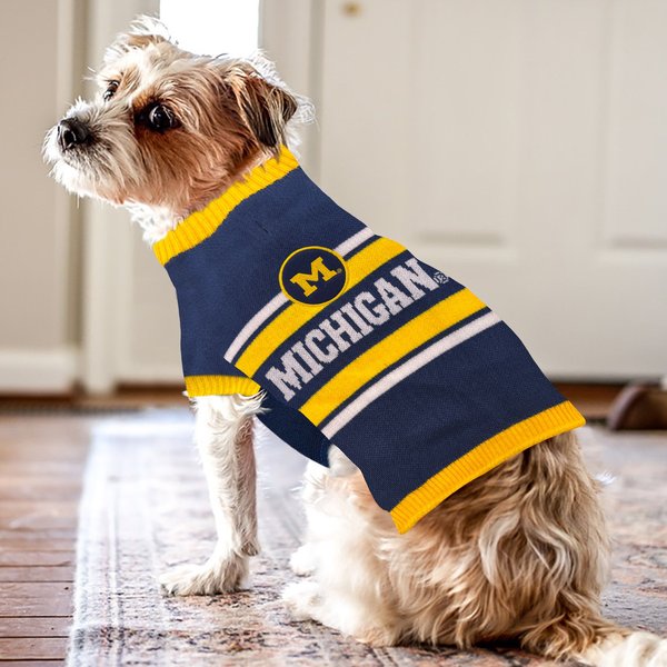 Show full view: Pets First NCAA Michigan Dog & Cat Sweater, Large slide 4 of 5