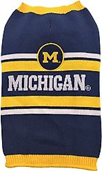 Pets First NCAA Michigan Dog & Cat Sweater, Small