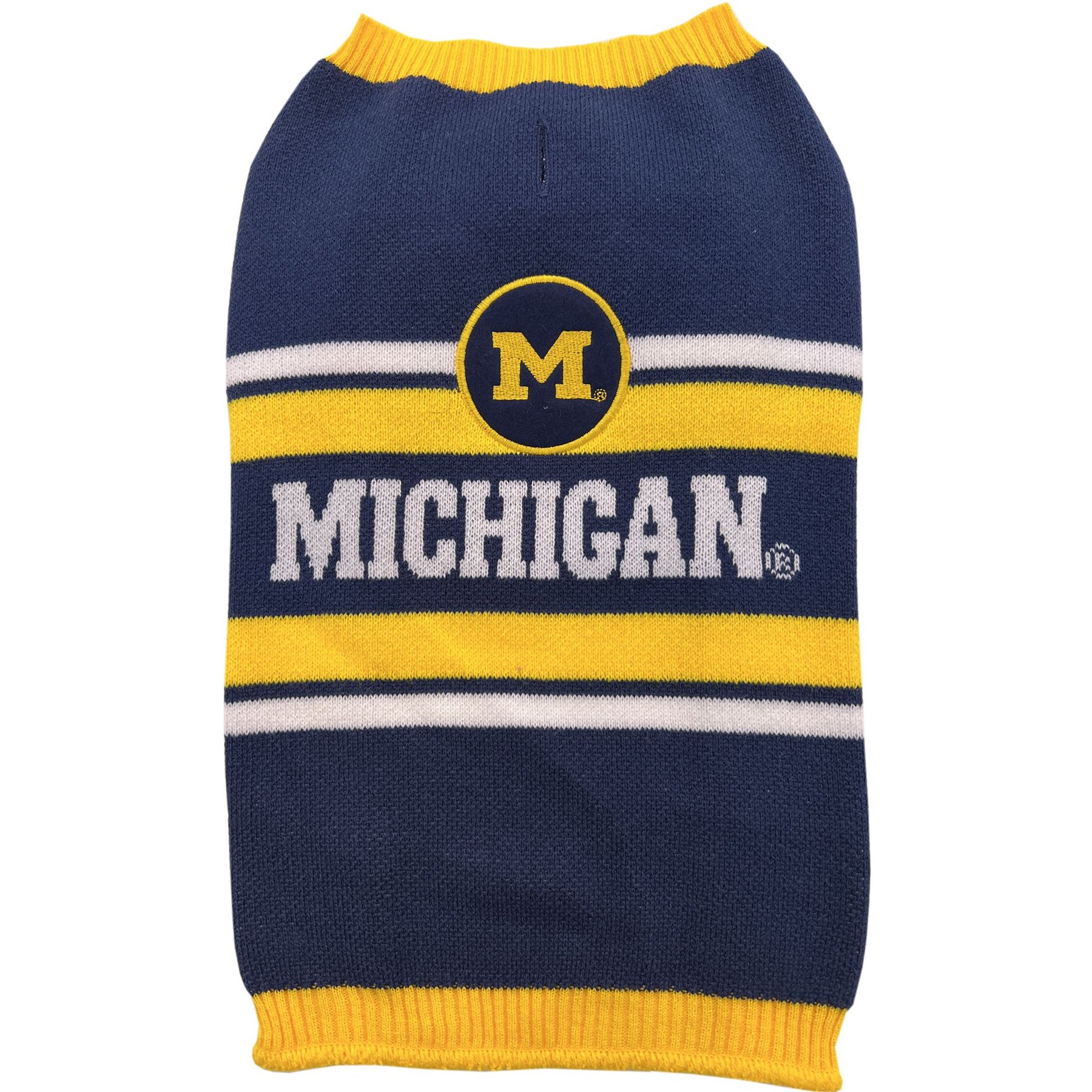 Pets First NCAA Dog & Cat Sweater, Michigan, Small
