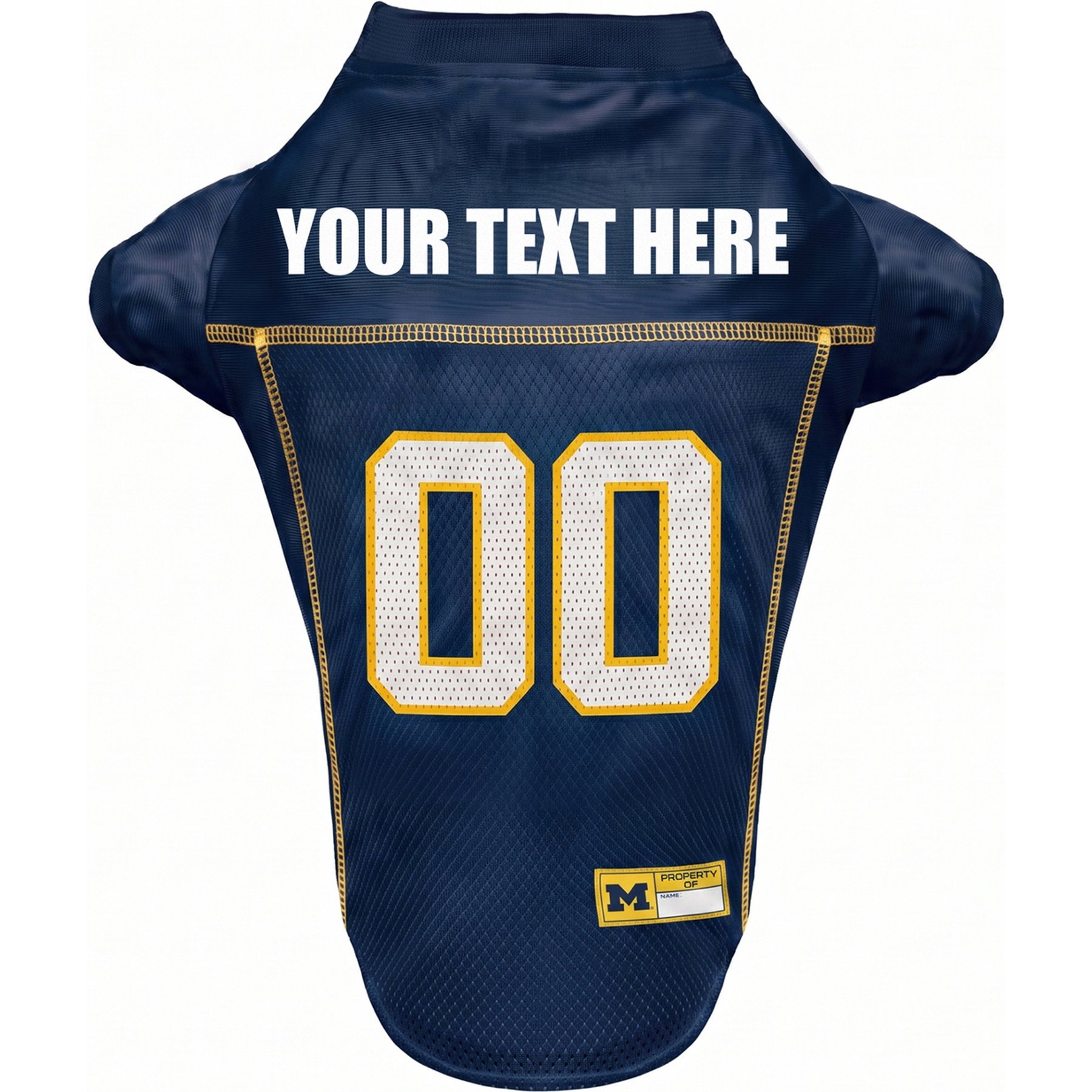 Pets First NCAA Michigan Personalized Dog Jersey, X-Large
