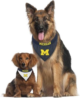 Show full view: Pets First NCAA Michigan Reversible Dog & Cat Bandana, XX-Large slide 5 of 5