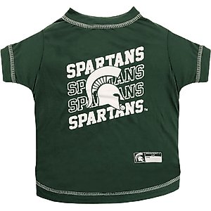 Pets First NCAA Michigan State Dog & Cat Graphic Tee, Large