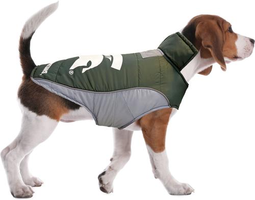 Show full view: Pets First NCAA Michigan State Dog & Cat Puffer Vest, Large slide 5 of 6