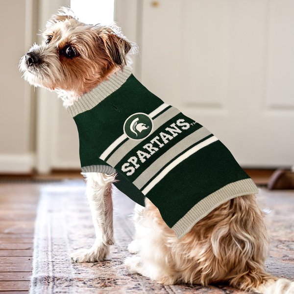 Show full view: Pets First NCAA Michigan State Dog & Cat Sweater, Small slide 5 of 6