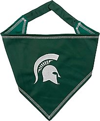 Pets First NCAA Michigan State Tie Around Dog & Cat Bandana, Large/X-Large