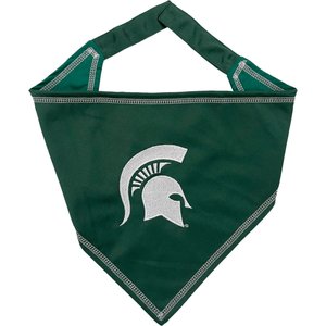 Pets First NCAA Michigan State Tie Around Dog & Cat Bandana, Small/Medium