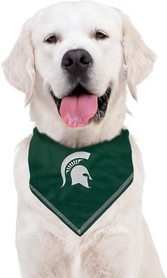 Show full view: Pets First NCAA Michigan State Tie Around Dog & Cat Bandana, Small/Medium slide 3 of 5