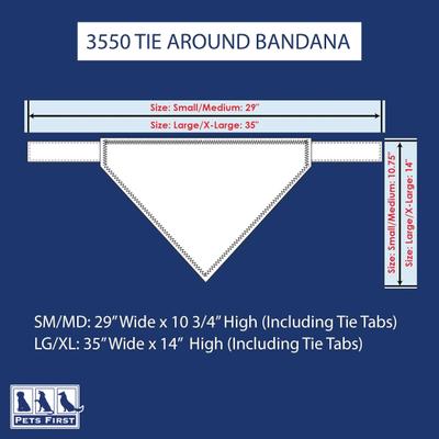 Show full view: Pets First NCAA Michigan Tie Around Dog & Cat Bandana, Large/X-Large slide 4 of 5