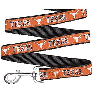 Pets First NCAA Nylon Dog Leash, Texas Longhorns, Large: 6-ft long, 1-in wide