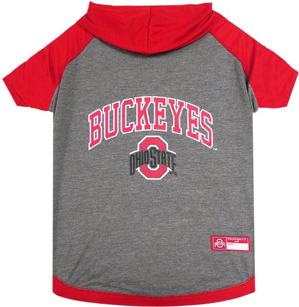 Show full view: Pets First NCAA Ohio Hoodie Dog & Cat Tee Shirt, Small slide 1 of 5