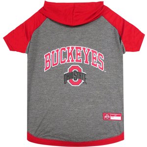 Pets First NCAA Ohio Hoodie Dog & Cat Tee Shirt, Small
