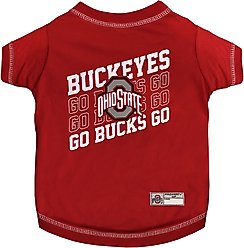 Pets First NCAA Ohio State Dog & Cat Graphic Tee, Large
