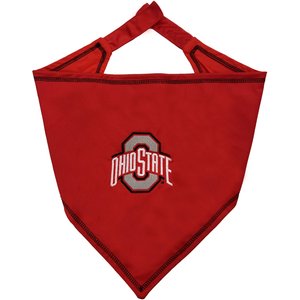 Pets First NCAA Ohio State Tie Around Dog & Cat Bandana, Small/Medium