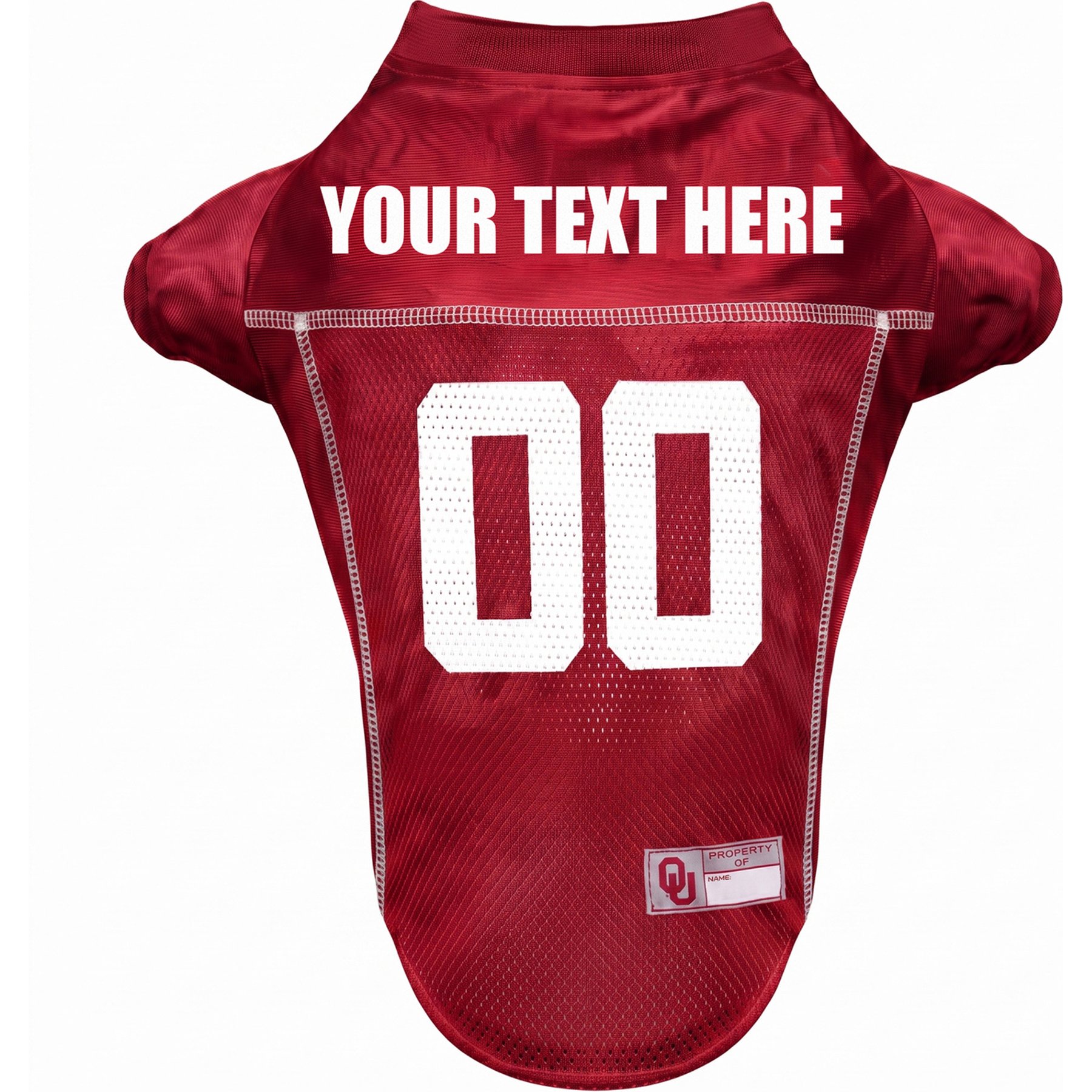 Pets First NCAA Oklahoma Personalized Dog Jersey, X-Large