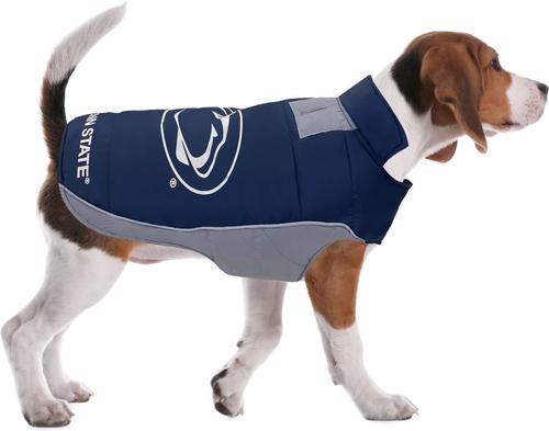 Show full view: Pets First NCAA Penn State Dog & Cat Puffer Vest, Medium slide 7 of 7