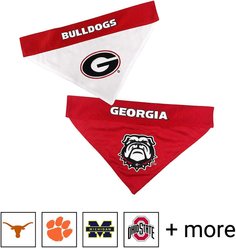 Pets First NCAA Reversible Dog & Cat Bandana, Georgia Bulldogs, Large/X-Large