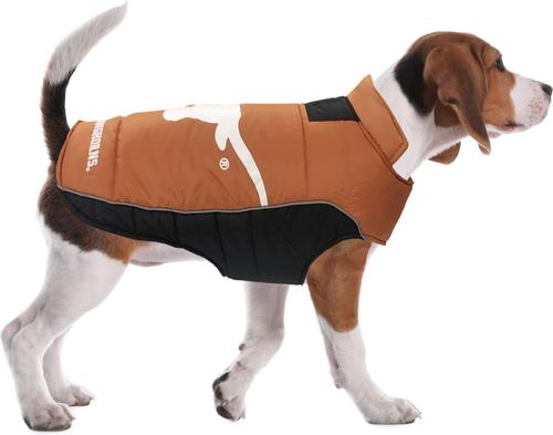 Show full view: Pets First NCAA Texas Dog & Cat Puffer Vest, Large slide 6 of 7