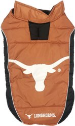 Pets First NCAA Texas Dog & Cat Puffer Vest, Medium