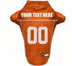 Pets First NCAA Personalized Dog Jersey, Texas Longhorns, Large