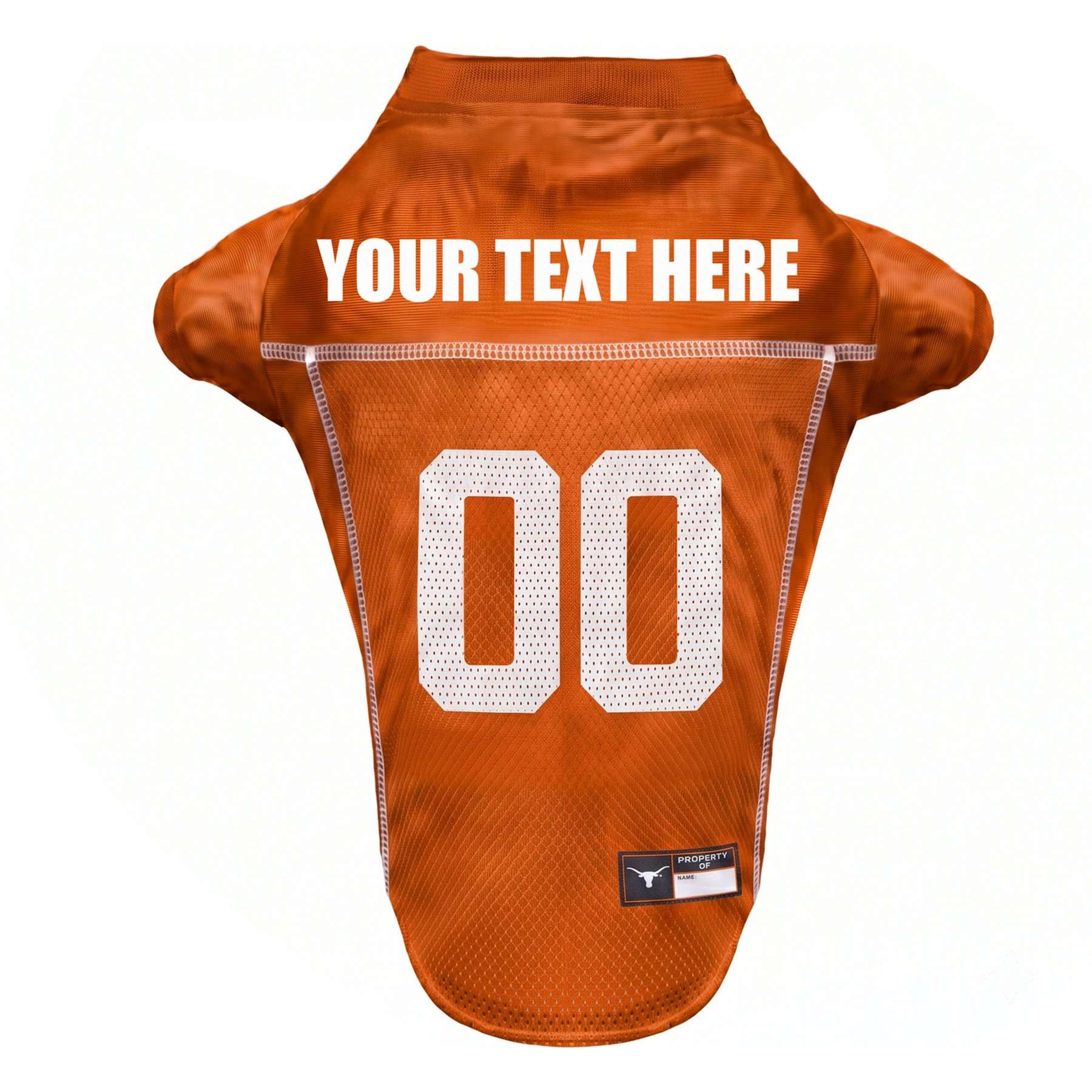 Pets First NCAA Texas Personalized Dog Jersey, Large