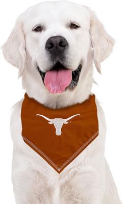 Show full view: Pets First NCAA Texas Tie Around Dog & Cat Bandana, Large/X-Large slide 3 of 5
