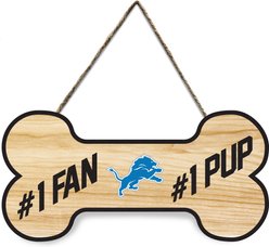 Pets First NFL #1 Fan #1 Pup Sign, Detroit Lions