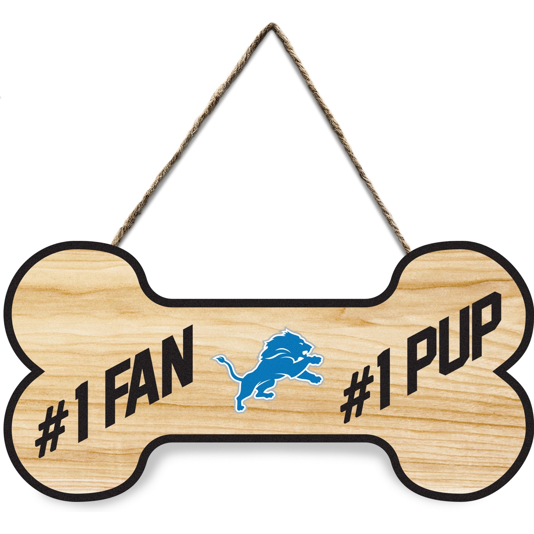 Pets First NFL #1 Fan #1 Pup Sign, Detroit Lions