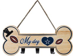 Pets First NFL Bone Shape Sign with Hooks, Dallas Cowboys