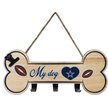 Pets First NFL Bone Shape Sign with Hooks