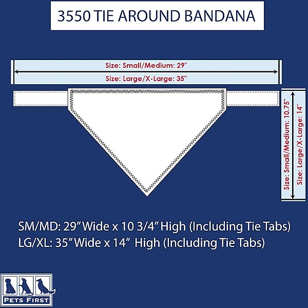 Show full view: Pets First NFL Buffalo Bills Tie Around Dog & Cat Bandana, Small/Medium slide 4 of 5