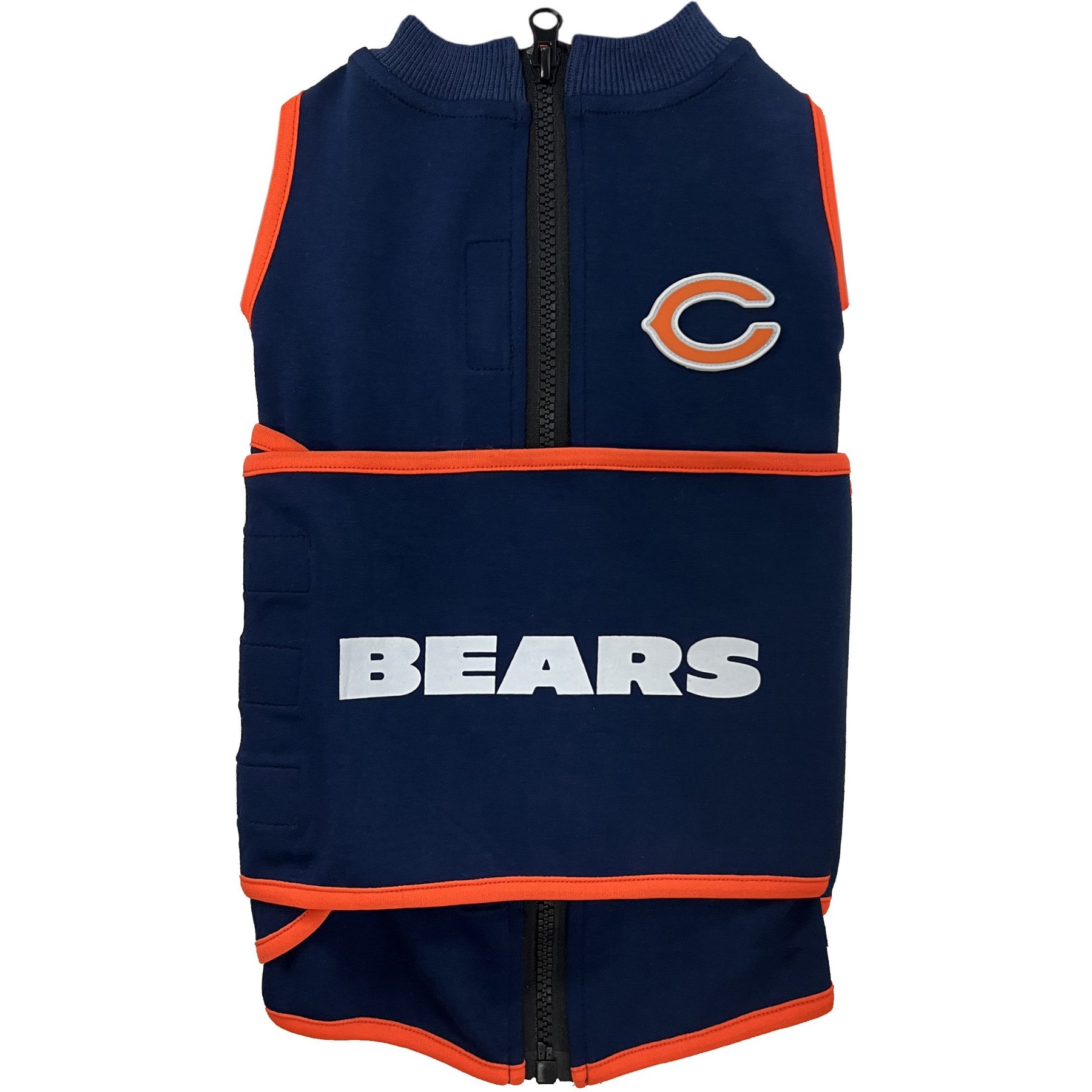 Pets First NFL Dog & Cat Soothing Solution Vest, Chicago Bears, Large