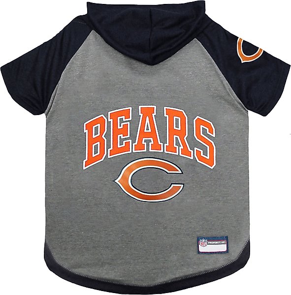 Show full view: Pets First NFL Chicago Bears Hoodie Dog & Cat Tee Shirt, Large slide 1 of 6