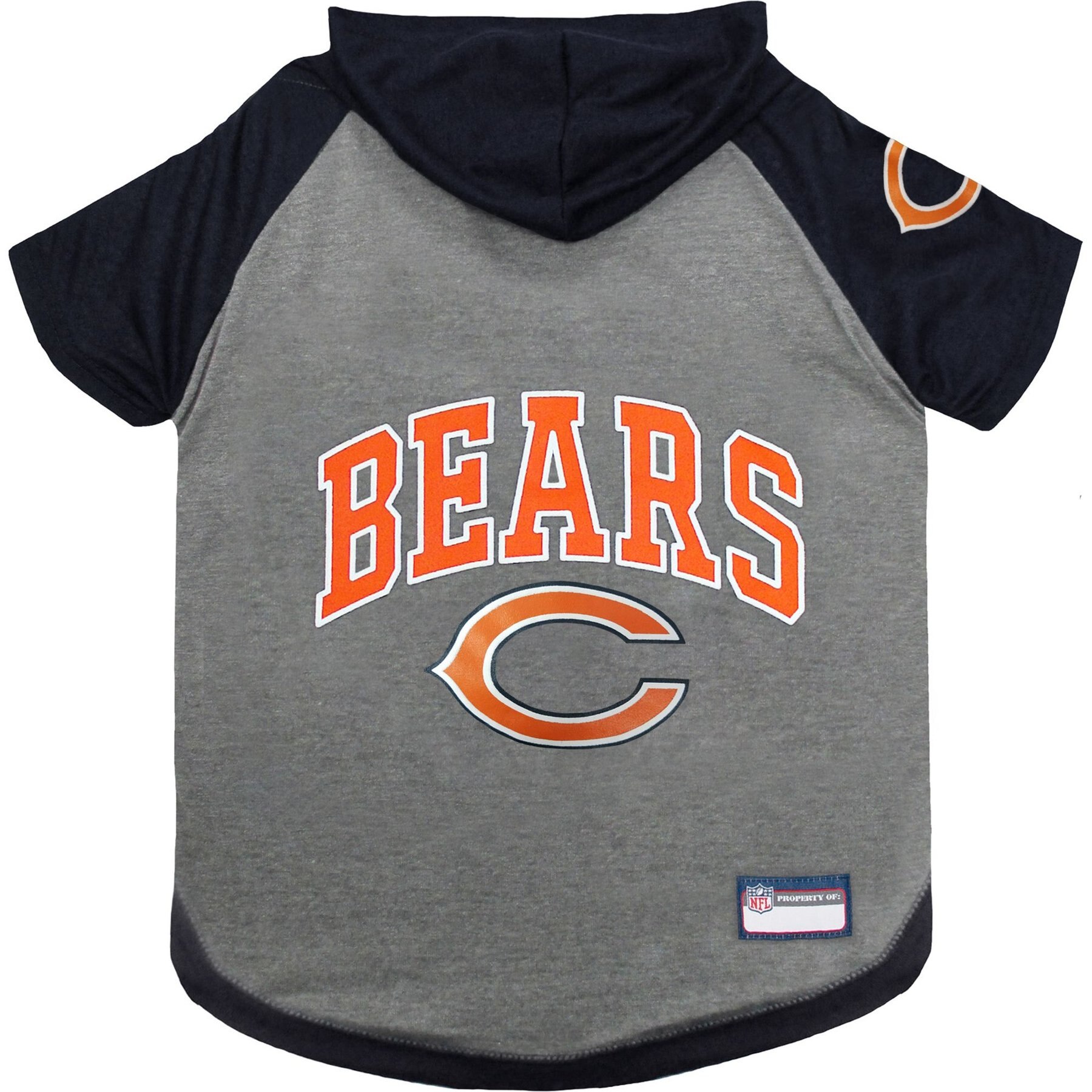 Pets First NFL Chicago Bears Hoodie Dog & Cat Tee Shirt, Medium