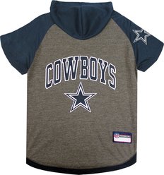 Pets First NFL Dallas Cowboys Hoodie Dog & Cat Tee Shirt, Large