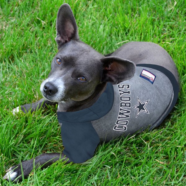 Show full view: Pets First NFL Dallas Cowboys Hoodie Dog & Cat Tee Shirt, Large slide 3 of 6