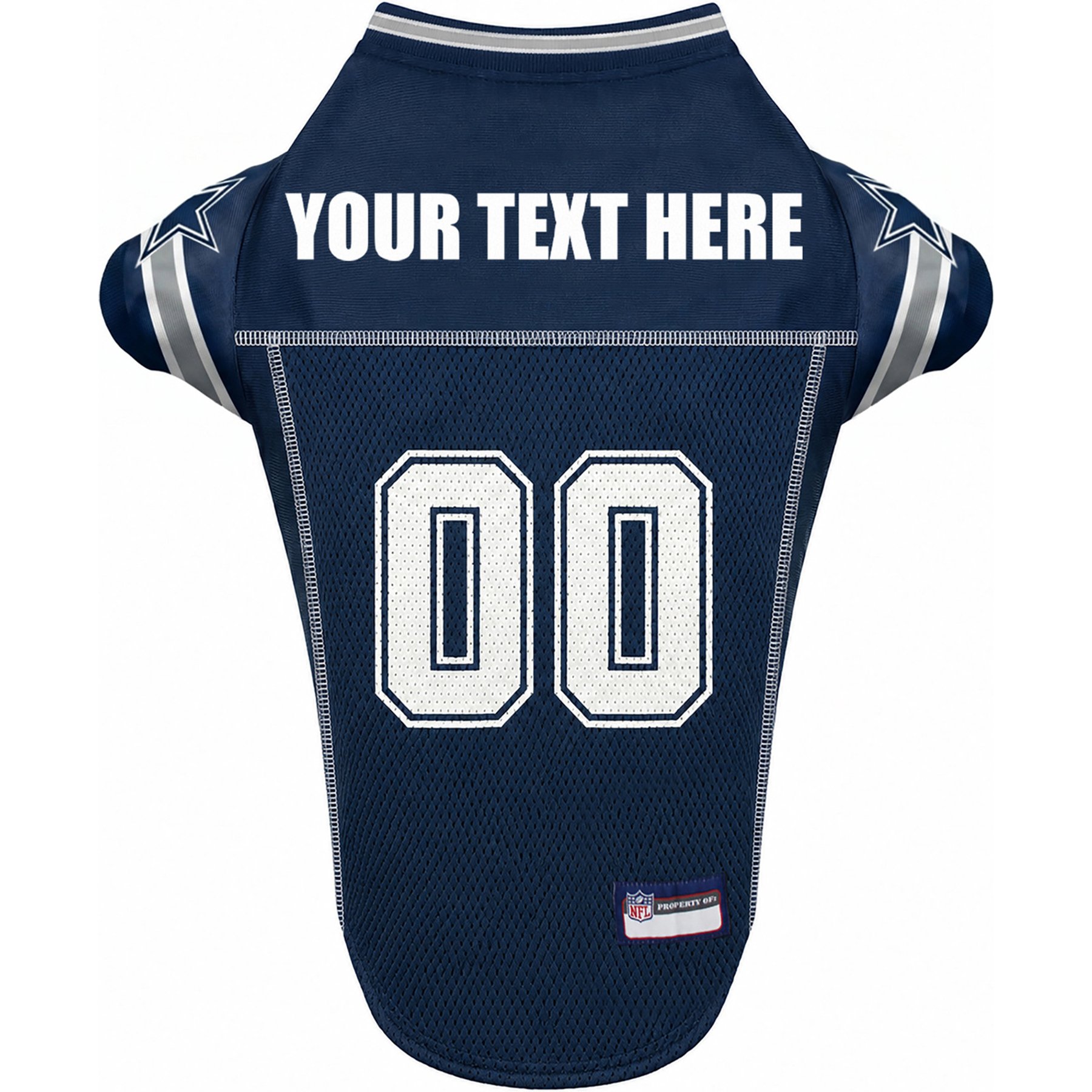 Pets First NFL Personalized Dog Jersey, Dallas Cowboys, Medium