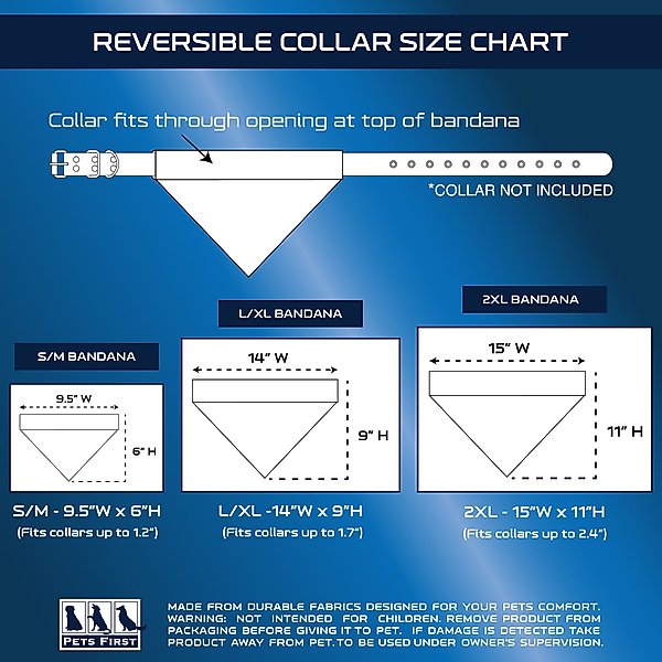 Show full view: Pets First NFL Dallas Cowboys Reversible Dog & Cat Bandana, XX-Large slide 4 of 5