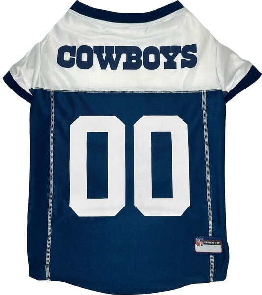 Show full view: Pets First NFL Dallas Cowboys Throwback Dog & Cat Jersey, Large slide 1 of 5