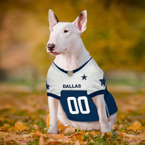 Show full view: Pets First NFL Dallas Cowboys Throwback Dog & Cat Jersey, Medium slide 5 of 5