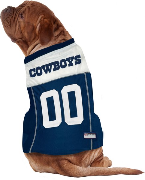 Show full view: Pets First NFL Dallas Cowboys Throwback Dog & Cat Jersey, X-Large slide 4 of 5