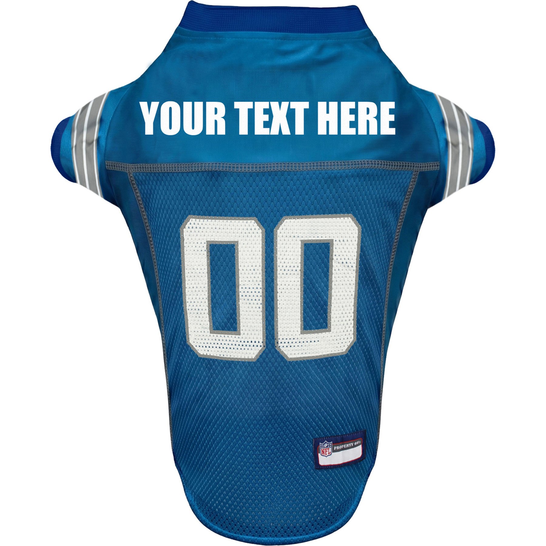 Pets First NFL Personalized Dog Jersey, Detroit Lions, Medium