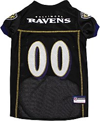 Pets First NFL Dog & Cat Jersey, Baltimore Ravens, X-Large