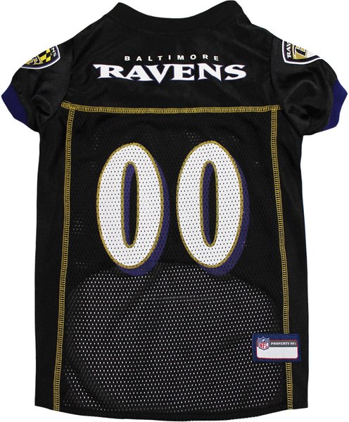 Show full view: Pets First NFL Dog & Cat Jersey, Baltimore Ravens, X-Large slide 1 of 6