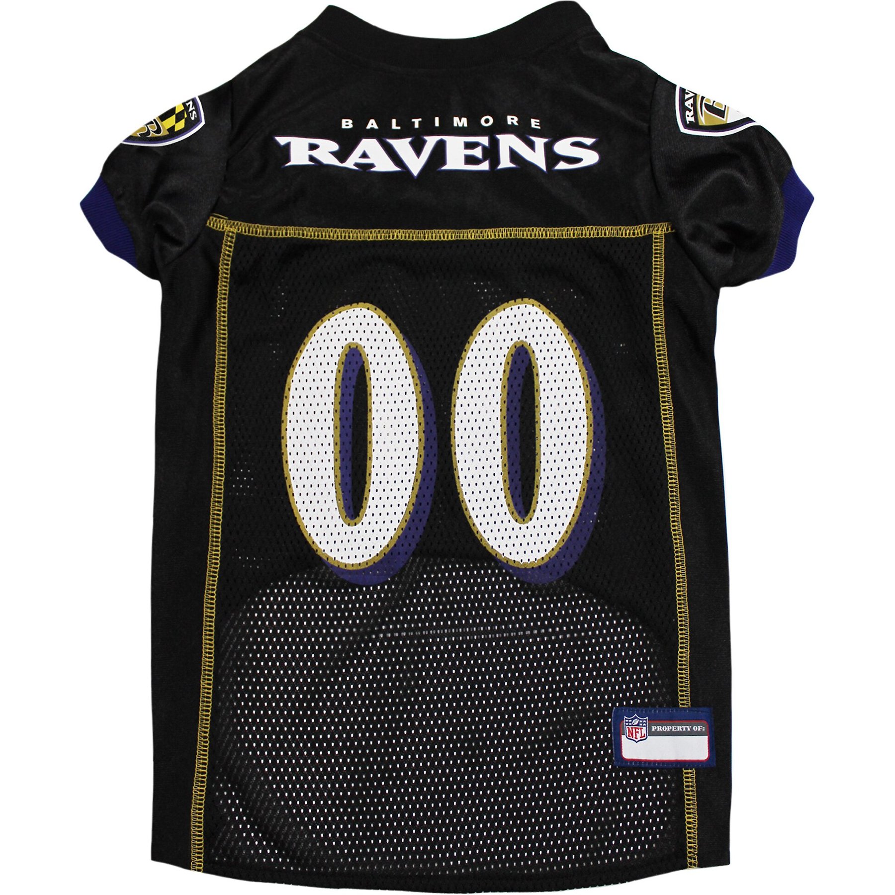 Pets First NFL Dog & Cat Jersey, Baltimore Ravens, X-Large