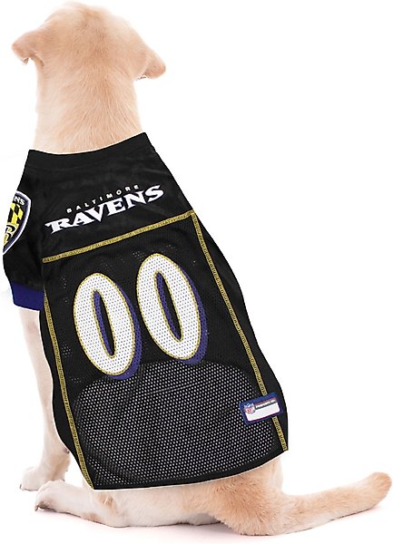 Show full view: Pets First NFL Dog & Cat Jersey, Baltimore Ravens, X-Large slide 4 of 6