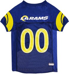 Pets First NFL Dog & Cat Jersey, Los Angeles Rams, Large
