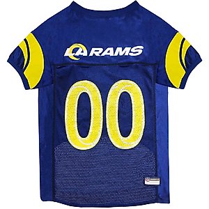Pets First NFL Dog & Cat Jersey, Los Angeles Rams, Large